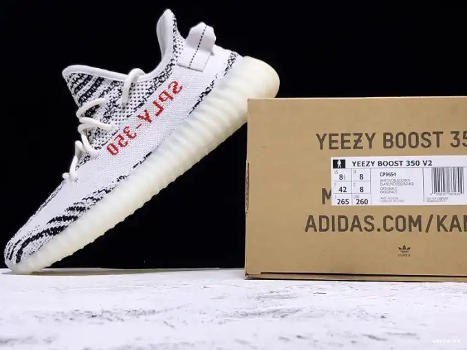 Boost White Zebra Adidas Yeezy CP9654 350 V2 Black 0511